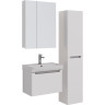Тумба LEMARK BUNO MINI, 60 см под раковину, подвесная, 1 ящик, белый глянец LM05BM60T